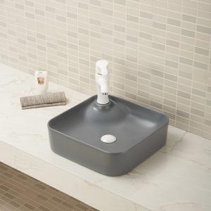 Quality Surface Resistant Stain Scratch Washbasin Square Above Grey Counter Sink wholesale