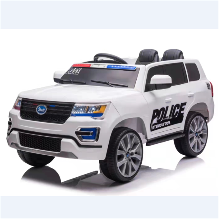 Children Ride On Car with Remote Control and 12V Battery White Plastic Material