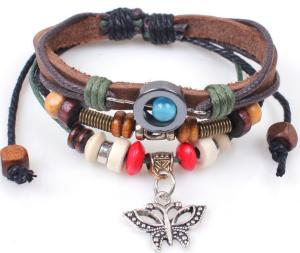 Quality Nimesulide Muzhu butterfly fashion bracelet bracelet handmade leather bracelet wholesale
