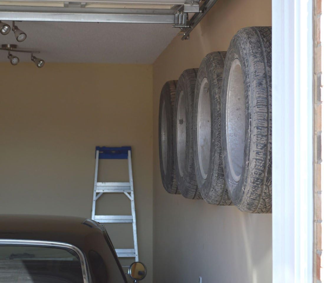 Stamping Work Process Flush Wheel Hangers Wall Mount Tire Rack for Heavy Duty Storage