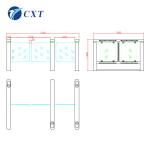 Clubhouse High Speed Gate Brushless Motor Swing Barrier Turnstile