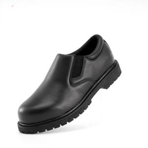 Quality Goodyear Welted Chef Shoes Black Full Grain Leather Slip Resistant Work Shoes wholesale