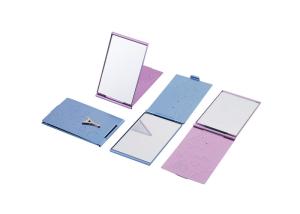Quality Aluminum Purple Cosmetic Pocket Mirror 60mm Small Purse Mirror wholesale