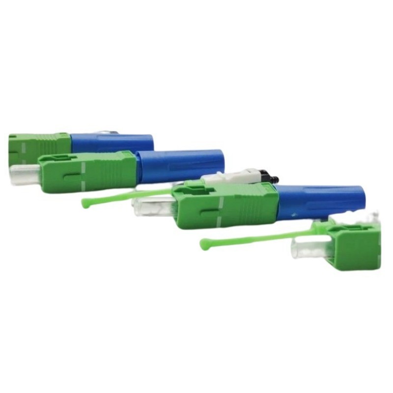 2 Time FTTH Singlemode Hot Melt Sc APC Optical Fiber Optic Quick Connector for wifi Network