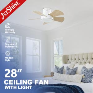 Quality Energy Saving 28 Inch LED Ceiling Fan for Low Ceilings Metal Body and Flush Design wholesale