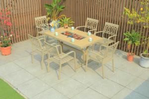 Quality Aluminum Outdoor Rattan Table And Chairs Beach Style wholesale