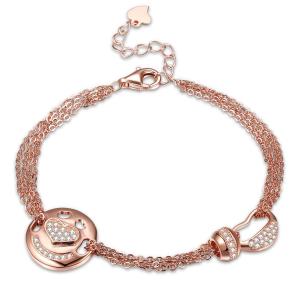 Quality Rose Gold Sterling Silver Jewelry Bracelets wholesale