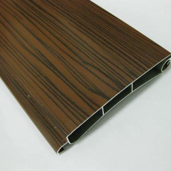 RAL Colors 6063-T5 Wood Finish Aluminium Profiles , Aluminum window frame parts