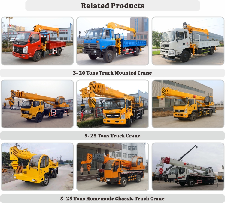 5 Ton Dump Truck With Crane Construction Mobile Hydraulic Boom Crane