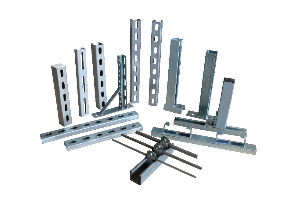 Double Slotted Strut Channel And Brackets U Shaped Hot Dipped Galvanized