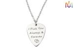 Eco Friendly 15g Engraved Guitar Pick Pendant