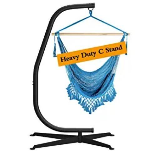 Sturdy and Comfortable Metal Frame Garden Hammock for Outdoor Weight Capacity