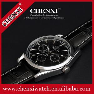 Quality Fashion Jewelry Wholesale Price Watch Manufacturer Stainless Steel Case Leather Watche Man wholesale