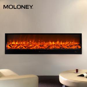 Quality 79&quot; 200cm Long Slim Fashion Wall-set Infrared Electric Fireplace Imitative Led Flame Heater wholesale