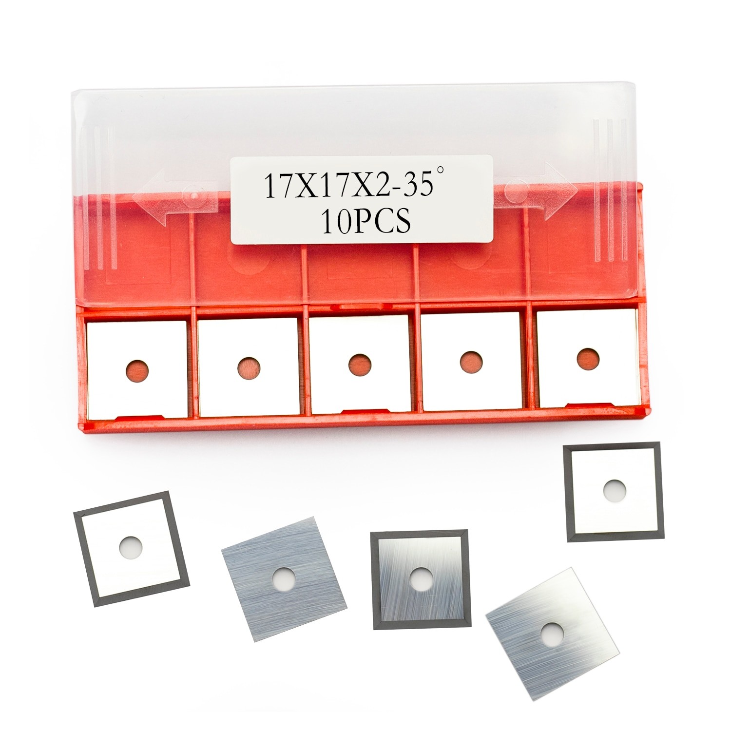 Fengke 17x17x2.0 35° Tungsten Carbide Square Reversible Cutter Inserts For WEINIG Rebating Cutterhead