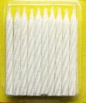 Shining White Spiral Glitter Birthday Candles , Happy Anniversary Cake Candles
