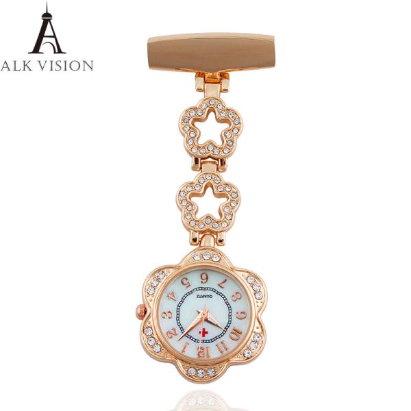 Nurse Watch Clip-on Fob Brooch Hanging Watches Quartz Movement Men Women Steel