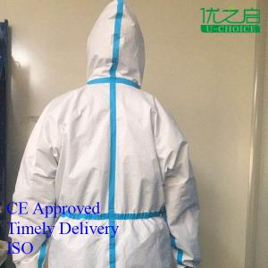 Quality Dust Proof Disposable Coveralls With Hood And Boots Waterproof Isolation wholesale