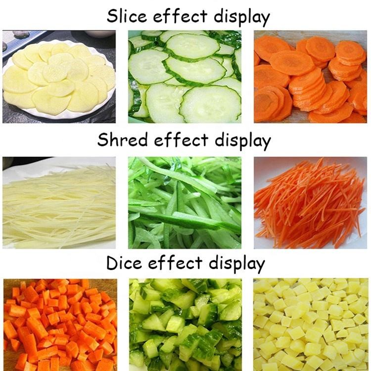 Automatic Vegetable Carrot Potato Cucumber Onion Cutting Machine Commercial Small