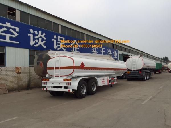 2 Axles Oil Fuel Tank Trailer Heavy Duty Semi Trailers Q345 Carbon Steel