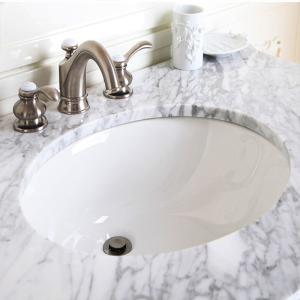 Quality Rectangular Glazed Ceramic Undermount Bathroom Vanity Sink 3 Layered 400mm wholesale
