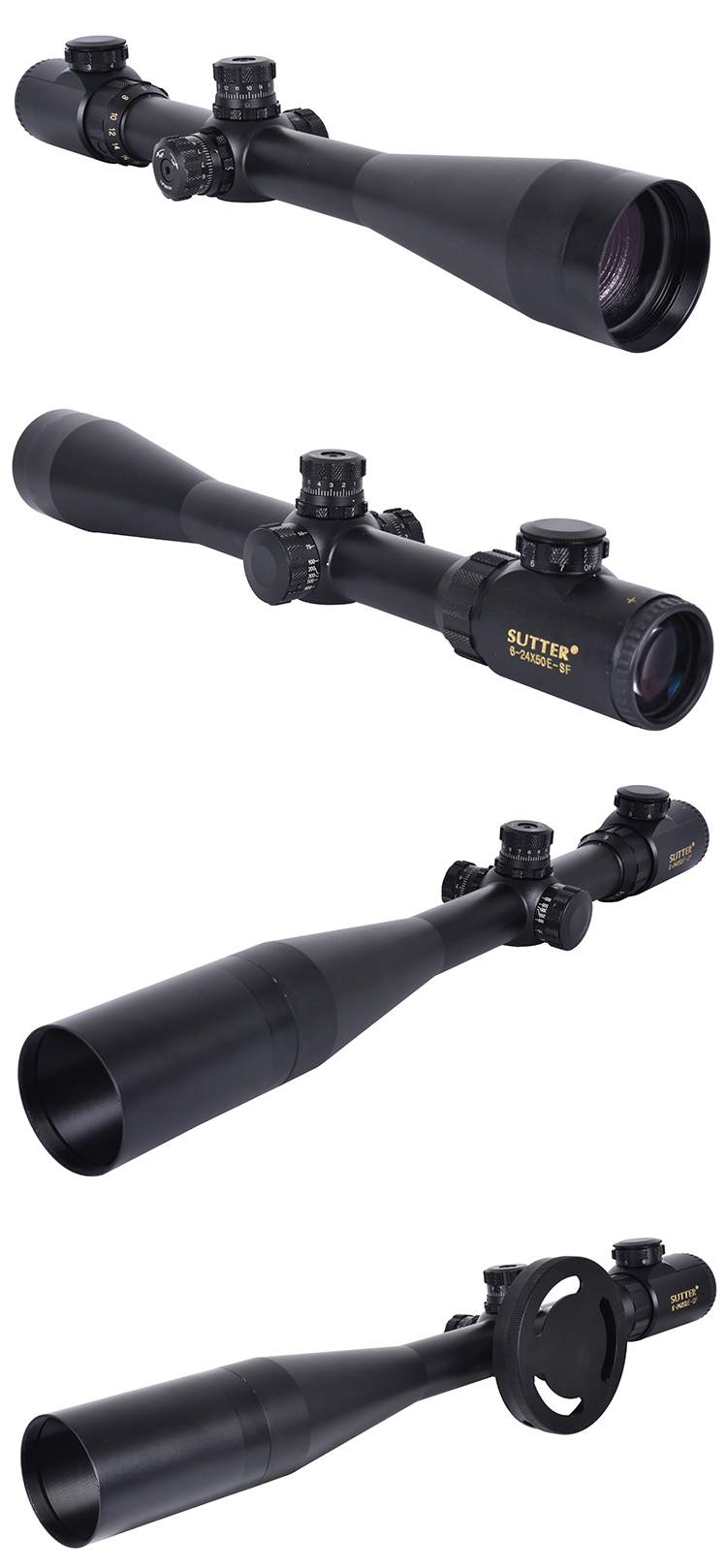 Objective Lens Diameter 50mm Side Focus Scope With Mount And 720g Weight For Hunting