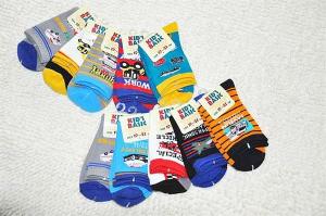 Quality Knitted terry cotton socks in fancy japan cartoon design for boys wholesale