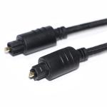 TOSLINK digital Audio Cable Black Knited Rope Plated Gold round port For DVD