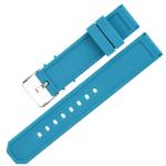 SHX Blue Silicone Watch Straps 20mm With Square Holes