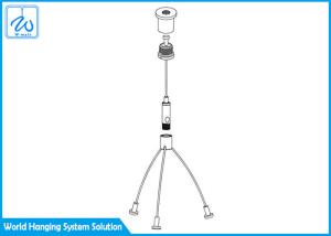 Quality Galvanized Steel Hanging Light Wire Kit , Aircraft Cable Outdoor Lights Hanging Kit wholesale
