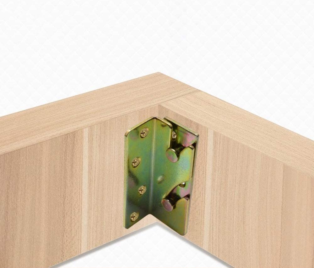 Bed Hinges Bed Rail Brackets 3.1" Double Hooks Heavy Duty Iron Replacement Part for Bed Frames Headboard Footboard with Screws