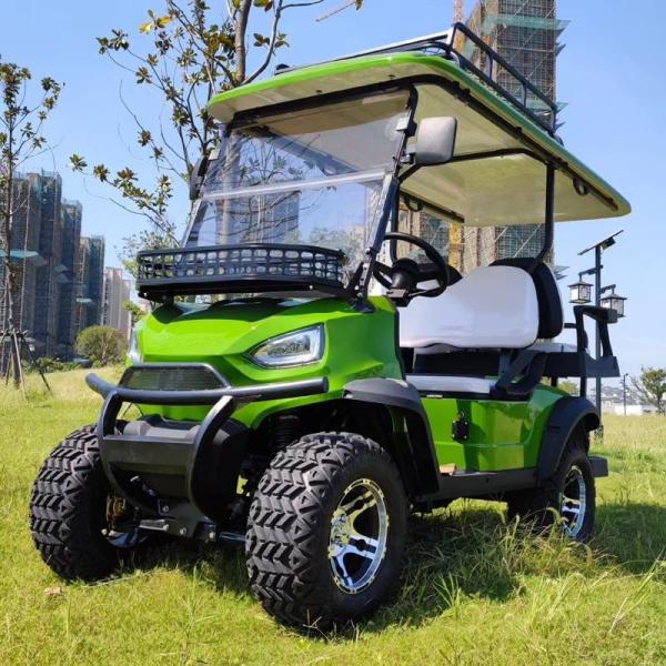 Green Electric Golf Cart 50km Range Electric LSV Aetric Golf Cart With Battery
