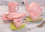 Promotional LFGB Nordic Style Flamingo Tea Set