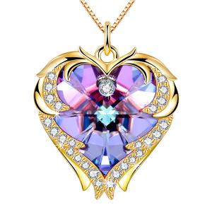 Quality Hypoallergenic Rose Gold 18 Inch 8.2 Gram Solid Silver Heart Pendant Necklace wholesale