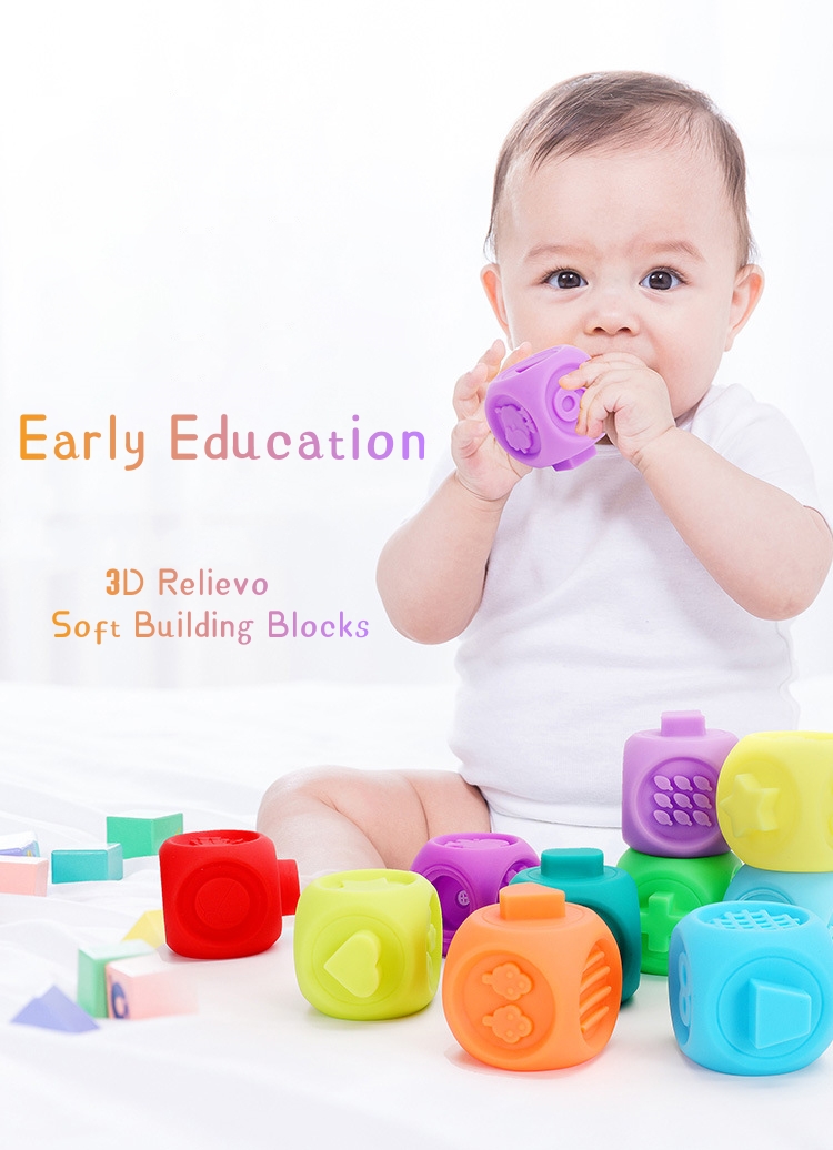Full Support OEM/ODM PVC Puzzle Toy Animal Number Geometry Cognition Colorful Soft Building Blocks for Early Education