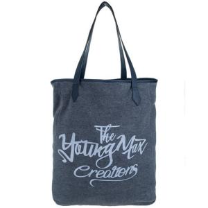 Quality Black Custom Canvas Bags With Letter Printing / Silk - screen Logo wholesale
