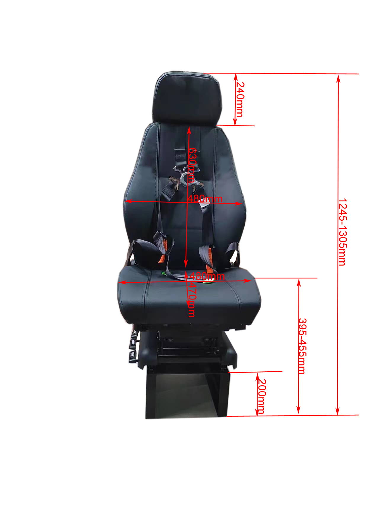 Operator Construction Seats Leather Simulator Seats S802 Heavy Equipment Replacement Seats