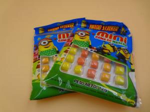 Quality Mini Round Colorful Mixed Chewing Gum Candy For Kids 12g Bag Packed wholesale