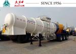 Heavy Duty 3 Axles Acid Tanker Trailer High Tensile Carbon Steel Body Material
