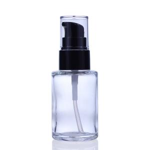 Quality Empty Black Pump Lotion Bottle Liquid Foundation Packaging Glass Bottle F034 wholesale