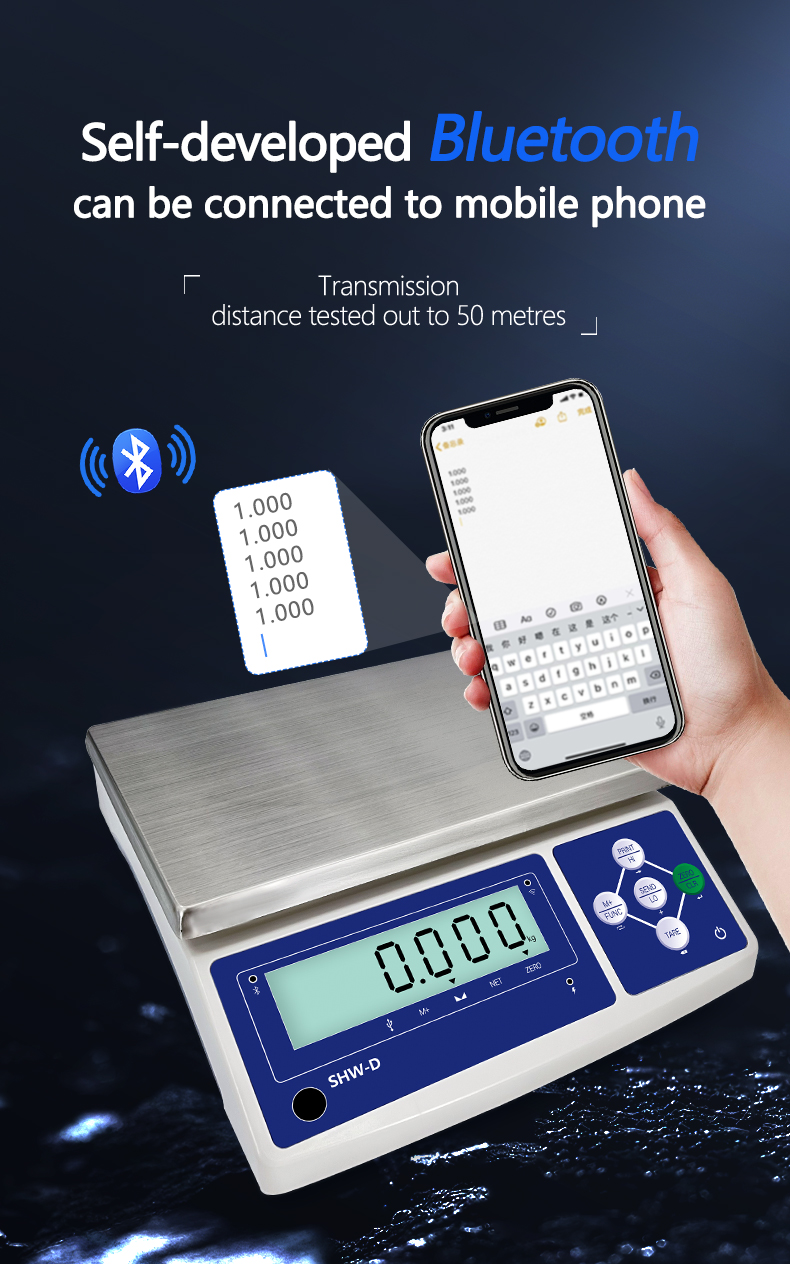 SHWDL-485 6KG Modbus 485 Communication LCD Display AC/DC Power Supply for ERP Software