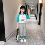 ODM Spring Worsted Casual T Shirts Girls Tops 95% Cotton 5% Spandex