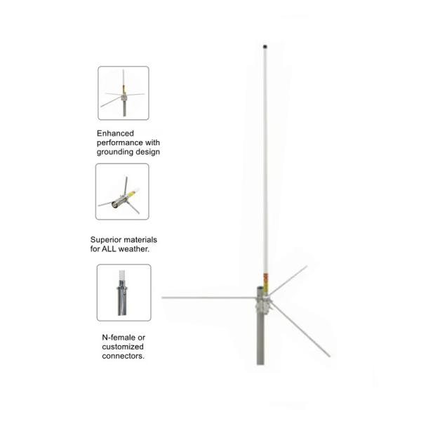 35mm Diameter VHF Fiberglass Boat Antenna 156-163MHz Marine Radio Antenna 5.2M