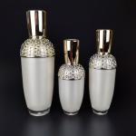 30ml 50ml Luxury Plastic Lotion Bottles Cosmetic Acrylic Spray Bottle With Gold