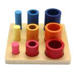 Wooden Early Education Thinking Round Block Develop Children Intelligence Baby