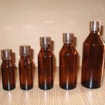 150mm Height 50g Frosted Amber Cosmetic Glass Jars With Lids