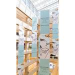 Suspended Fabric Hanging Banners Inkjet Printing Shopping Mall Brands Advertisin