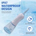 IPX7 Waterproof Handheld Water Flosser for Home 4 Modes 300ml Tank Capacity