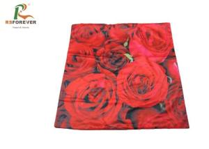 China Blooming Rose Custom Printed Clothing 3D Sublimation Printed Cushion Covers on sale