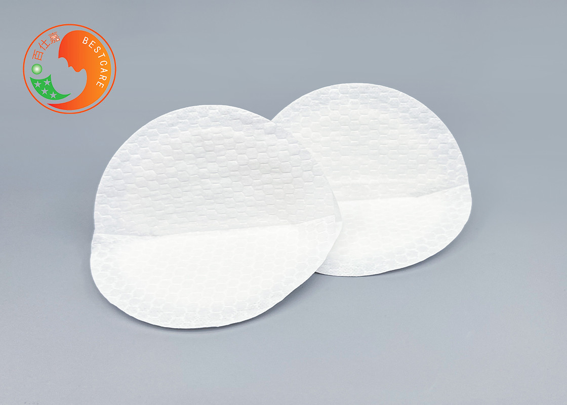 Elastic Free Disposable Nursing Breast Pads Round Shape Breast Milk Collection